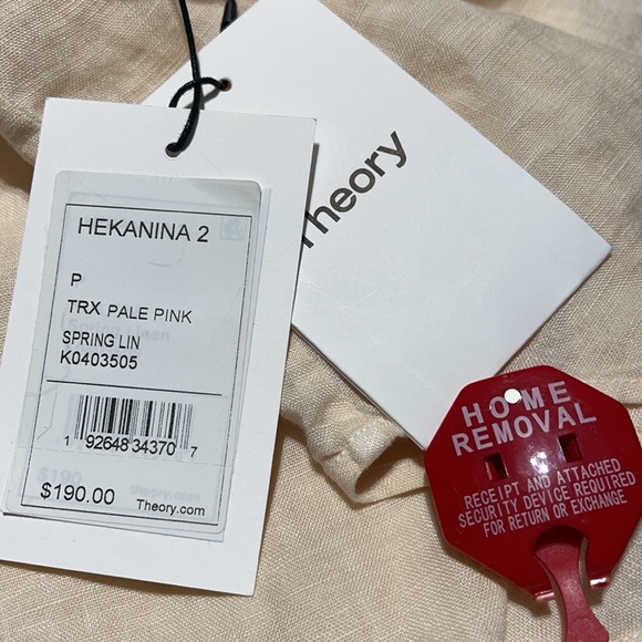 Theory linen tie front shirt. - Picture 12 of 12